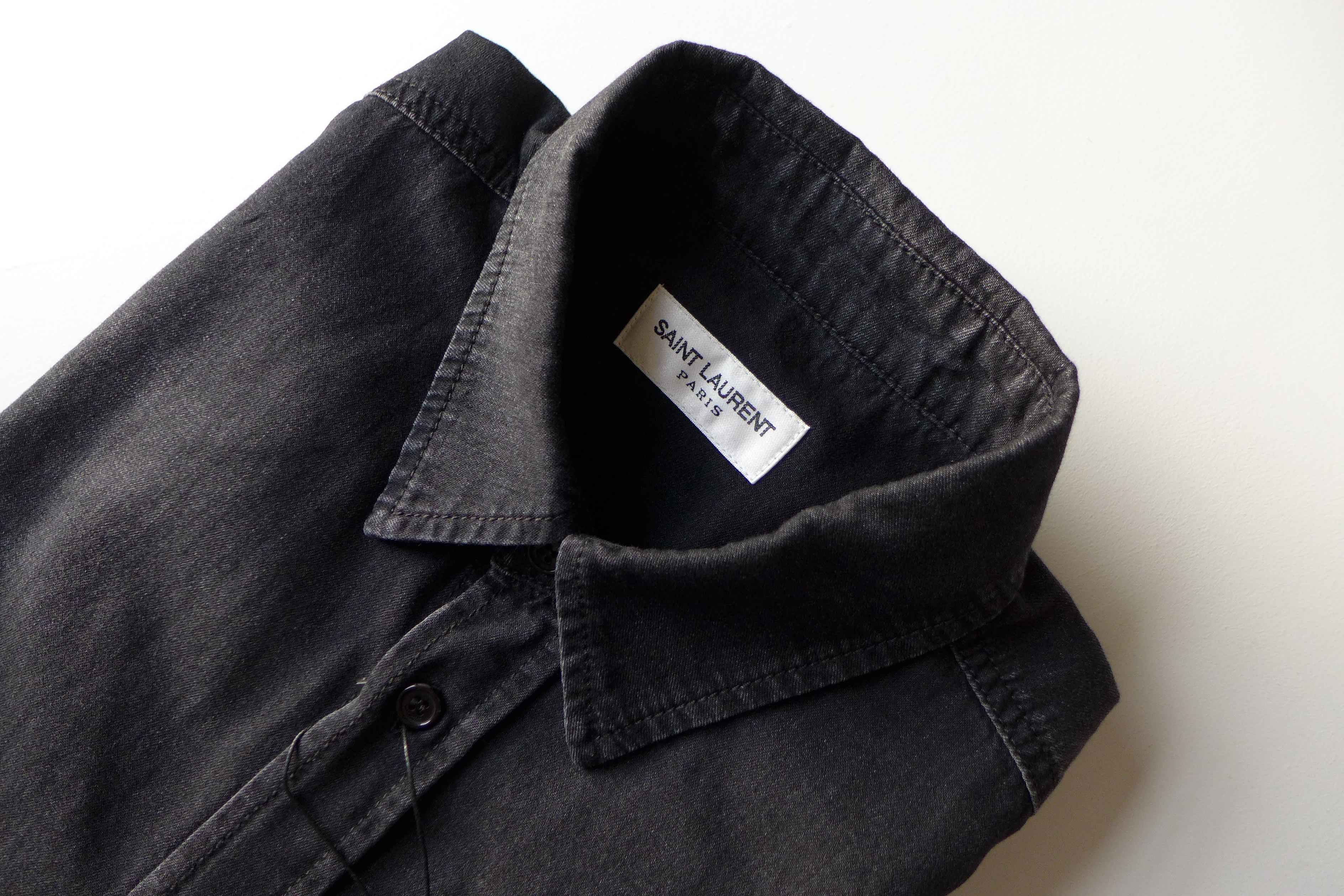 Saint Laurent Paris Saint Laurent Army Stamp Denim Shirt - Vintage Black Size US M / EU 48-50 / 2 - 5 Thumbnail