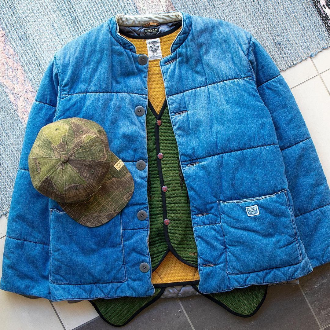 Kapital Kapital Quilted Samu Blouson - 8oz Washed Indigo Denim Size US XL / EU 56 / 4 - 3 Thumbnail