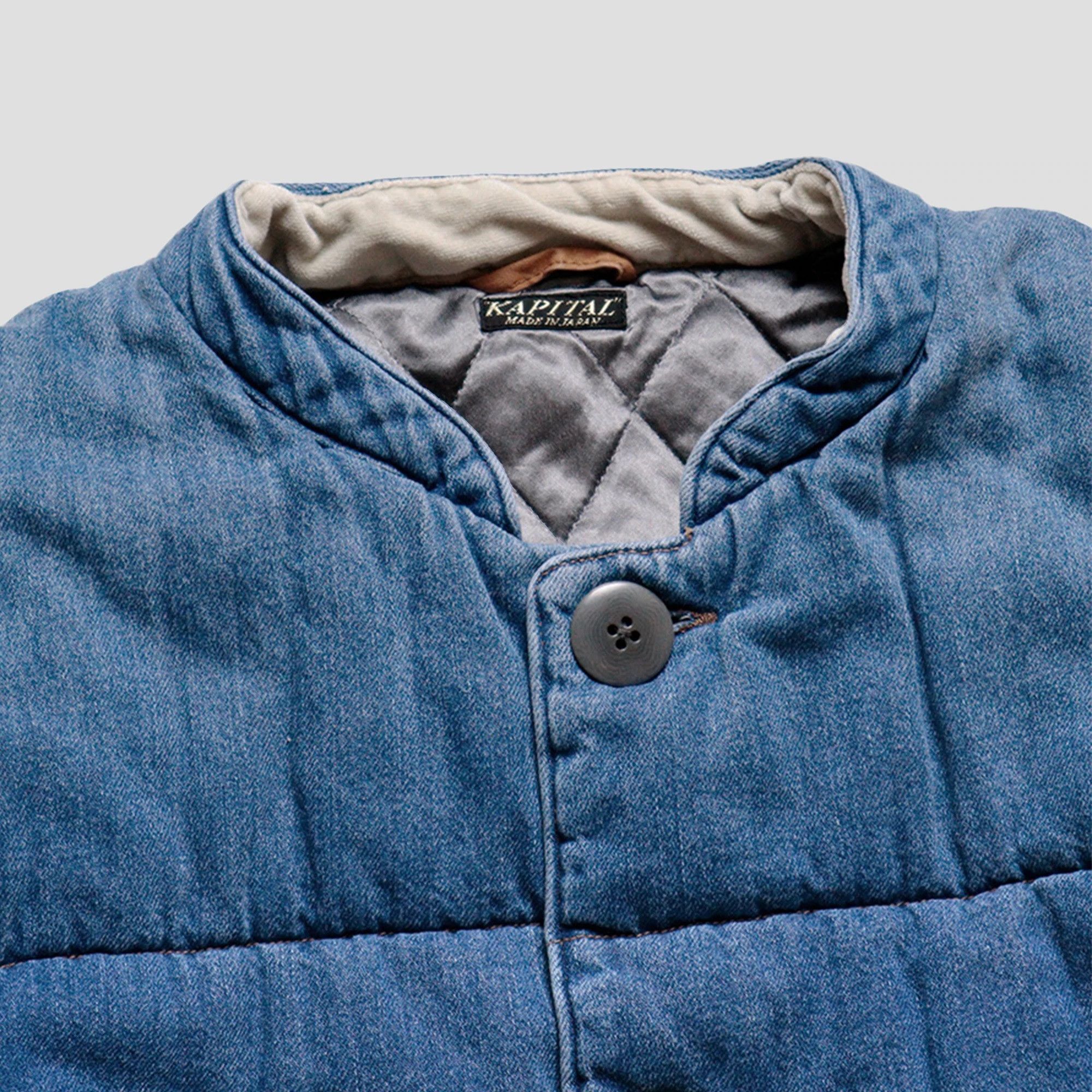 Kapital Kapital Quilted Samu Blouson - 8oz Washed Indigo Denim Size US XL / EU 56 / 4 - 6 Thumbnail