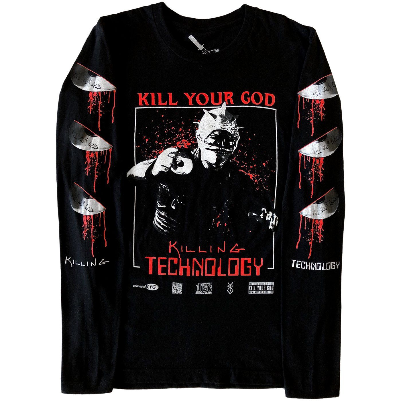 image of Band Tees x Gothboiclique Kill Your God 'hell On Earth' Long Sleeve T-Shirt in Black (Size Medium)