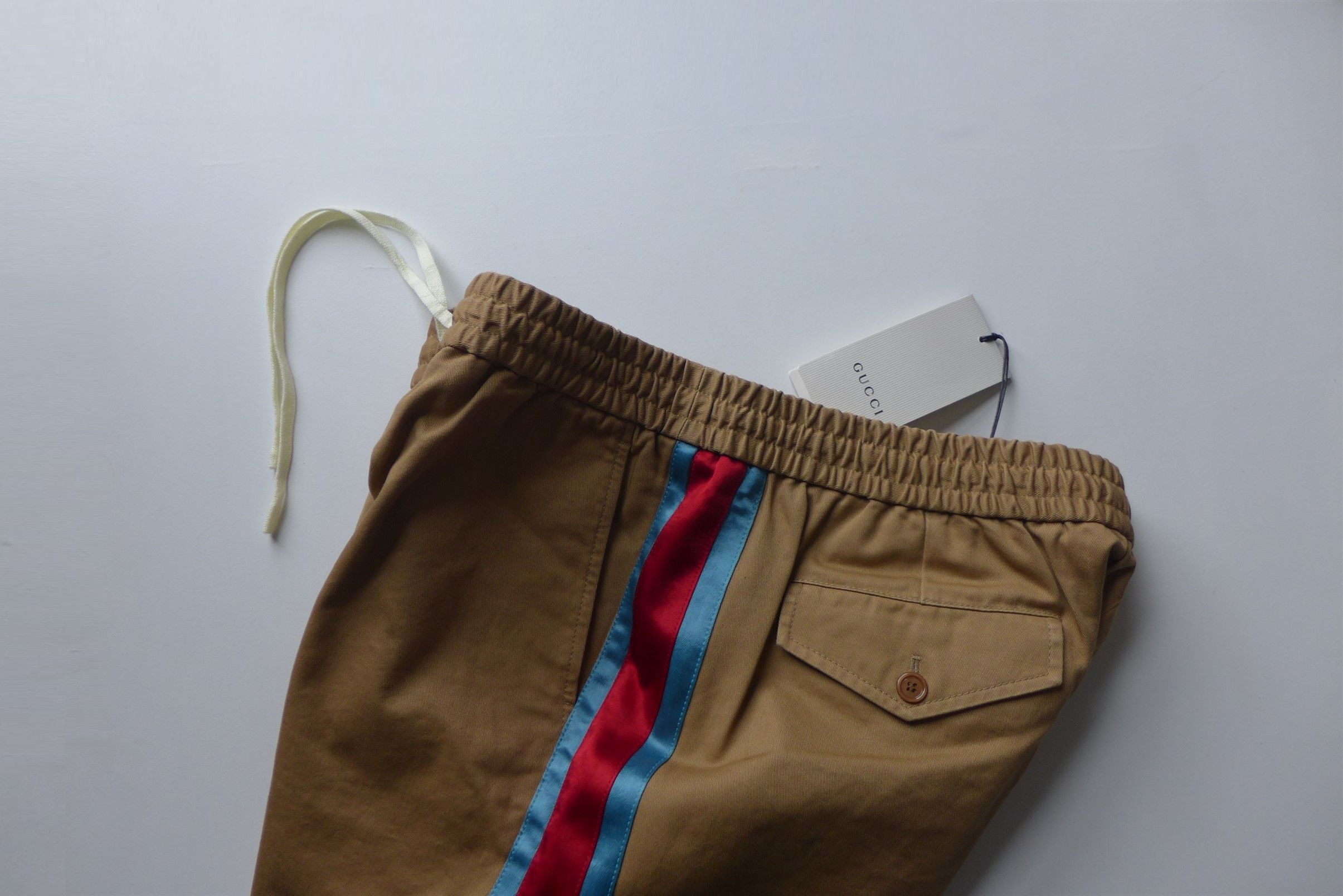 Gucci Gucci Taped Logo Chinos --- Tan Cotton Size US 30 / EU 46 - 6 Thumbnail