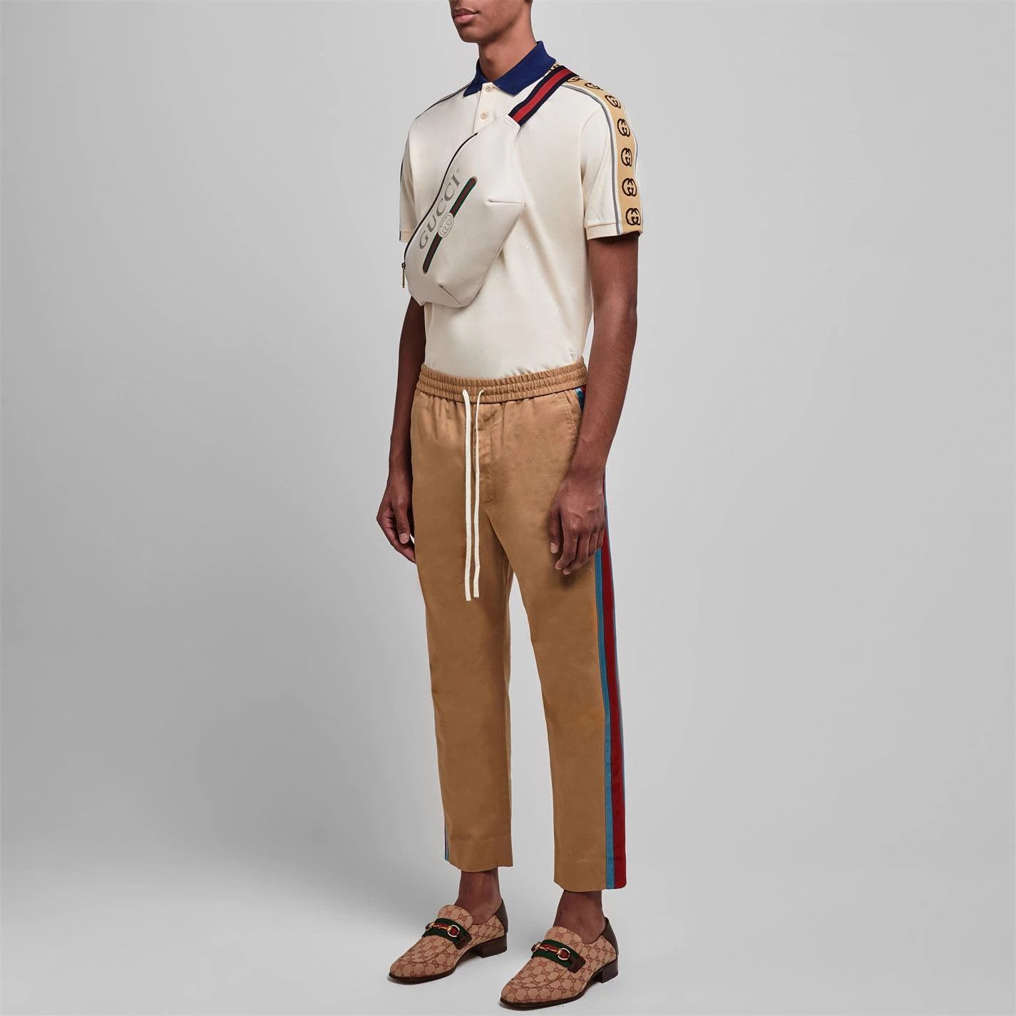 Gucci Gucci Taped Logo Chinos --- Tan Cotton Size US 30 / EU 46 - 15 Thumbnail