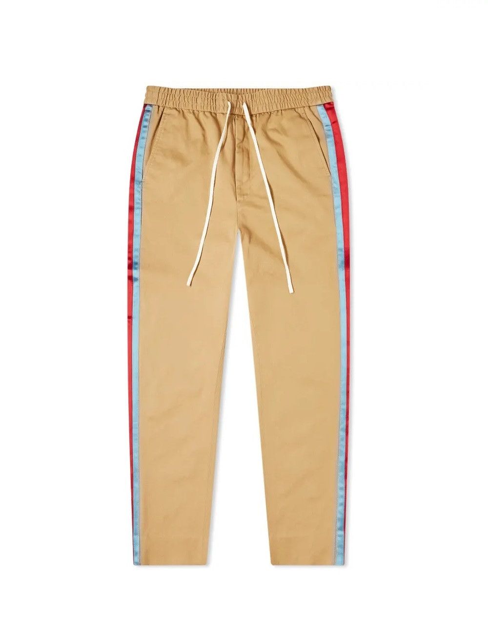 image of Gucci Taped Logo Chinos - Tan Cotton, Men's (Size 30)