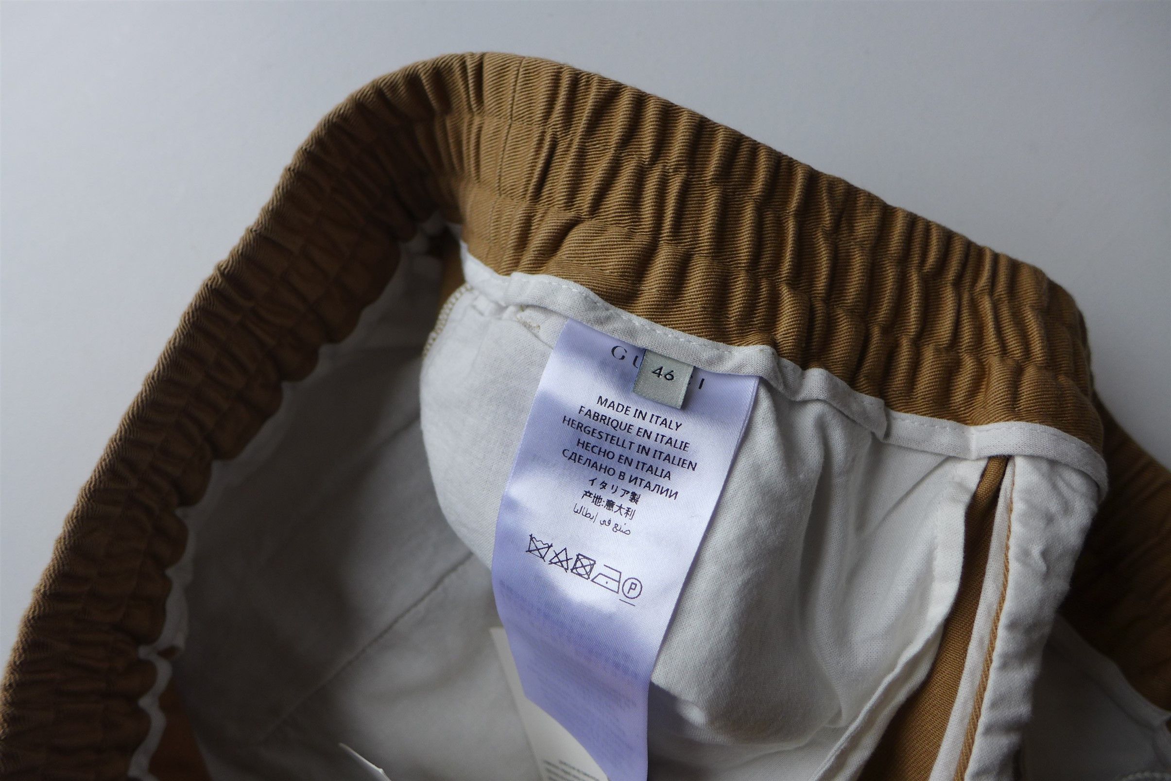 Gucci Gucci Taped Logo Chinos --- Tan Cotton Size US 30 / EU 46 - 11 Thumbnail