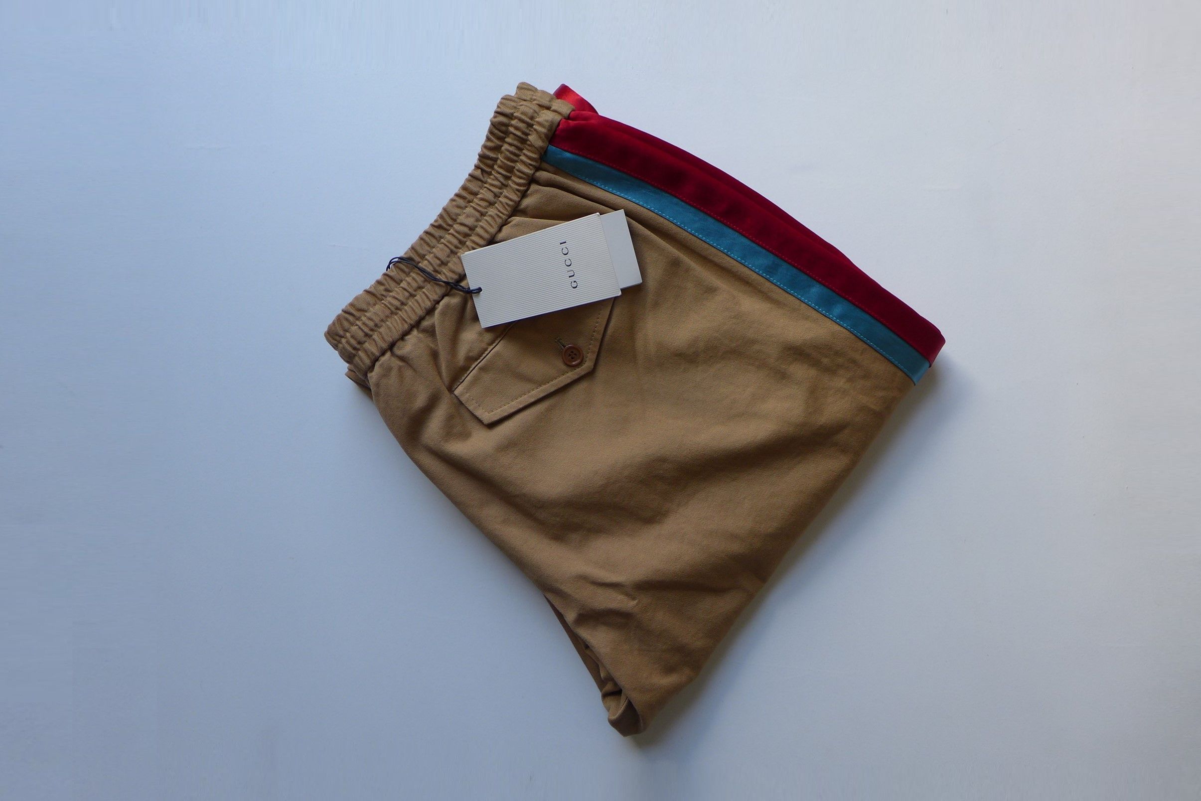 Gucci Gucci Taped Logo Chinos --- Tan Cotton Size US 30 / EU 46 - 3 Thumbnail