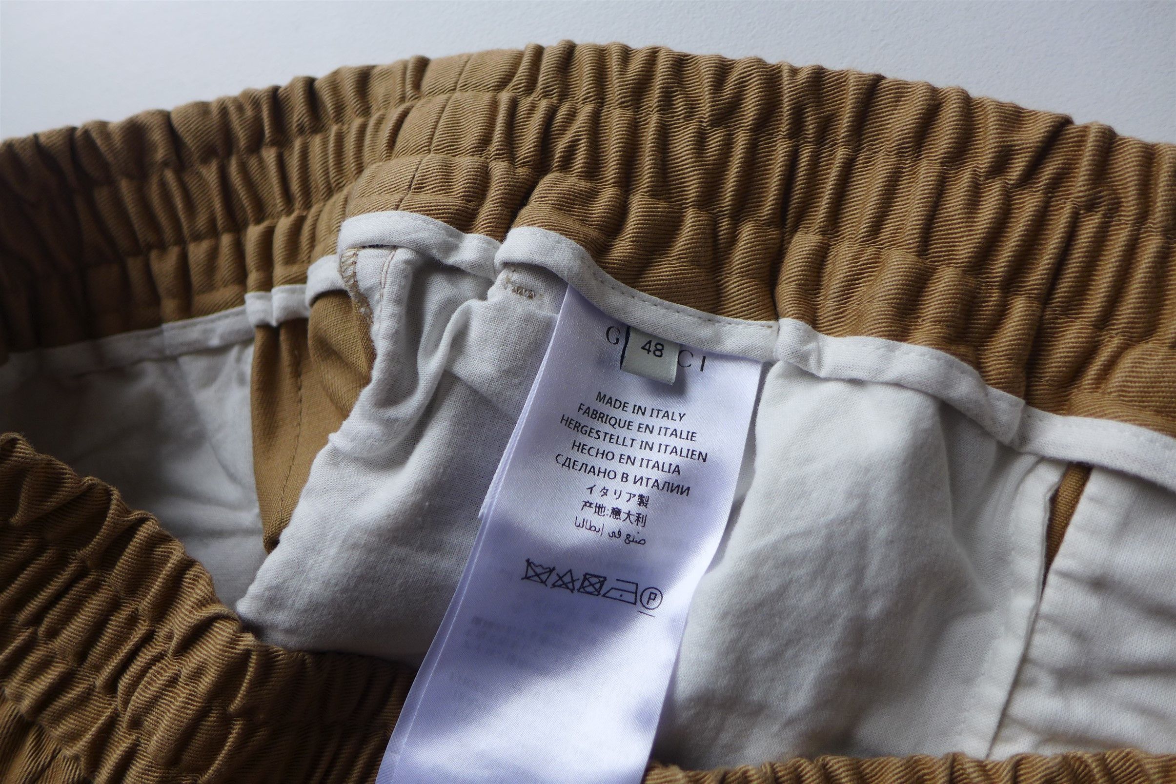Gucci Gucci Taped Logo Chinos --- Tan Cotton Size US 32 / EU 48 - 16 Thumbnail