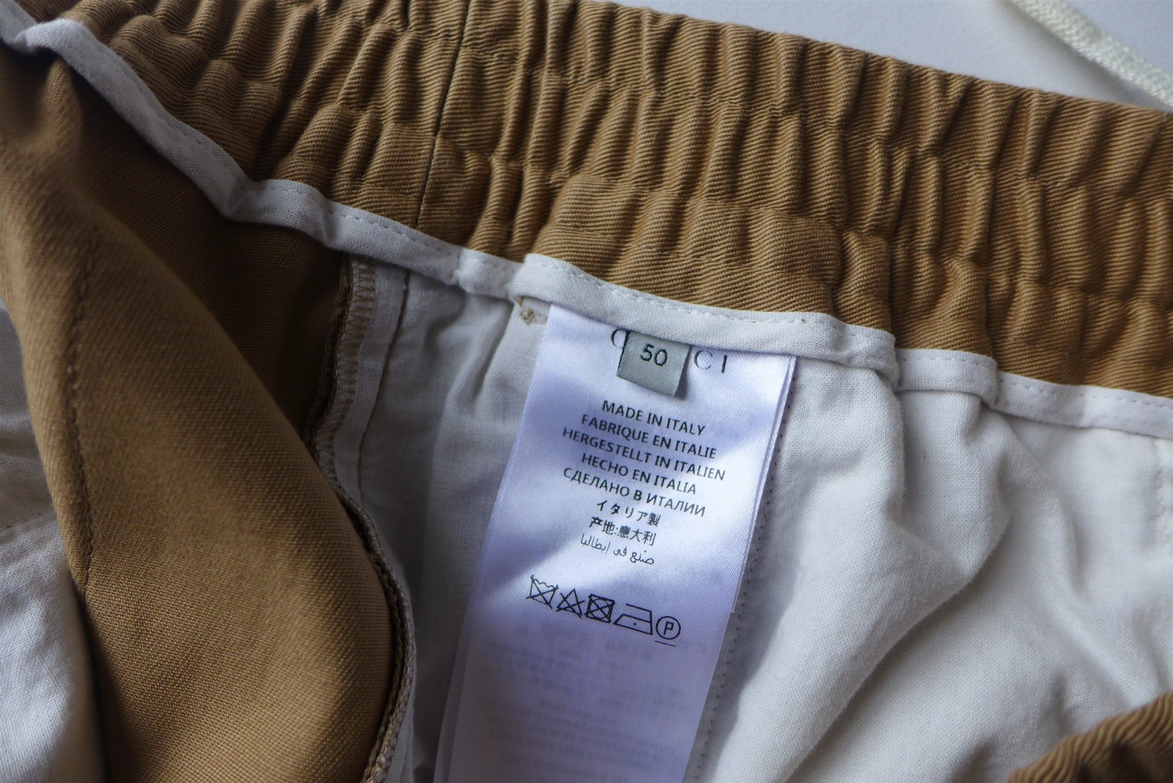 Gucci Gucci Taped Logo Chinos - Tan Cotton Size US 34 / EU 50 - 11 Thumbnail