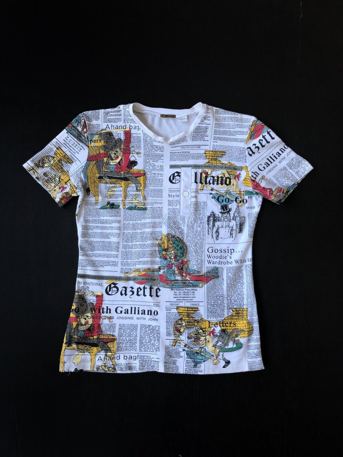 Archival Clothing DOPE🔥John Galliano Beauty Tabloid Newspaper Shirt Size US S / EU 44-46 / 1 - 2 Preview