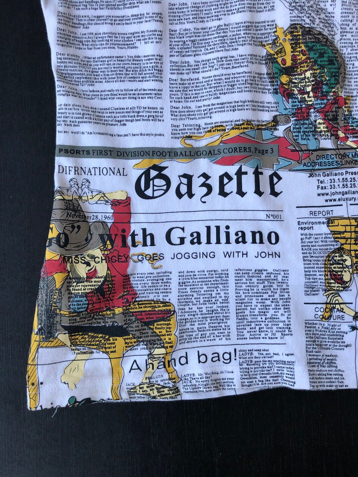 Archival Clothing DOPE🔥John Galliano Beauty Tabloid Newspaper Shirt Size US S / EU 44-46 / 1 - 6 Thumbnail
