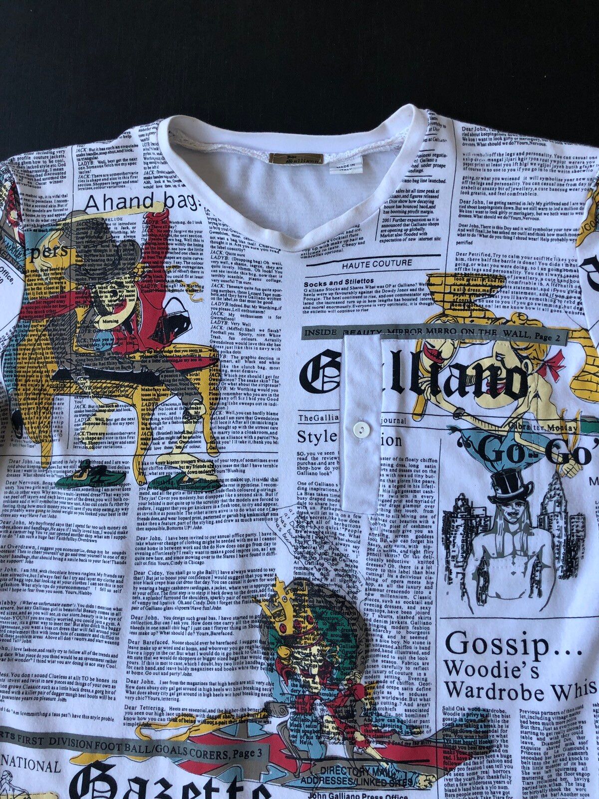 Archival Clothing DOPE🔥John Galliano Beauty Tabloid Newspaper Shirt Size US S / EU 44-46 / 1 - 3 Thumbnail
