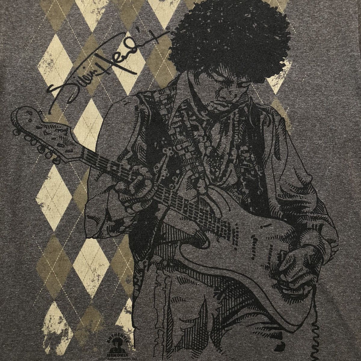 Band Tees Vintage 2007 Jimi Hendrix T Shirt Fade Graphic Rock Band Tee Size US L / EU 52-54 / 3 - 2 Thumbnail