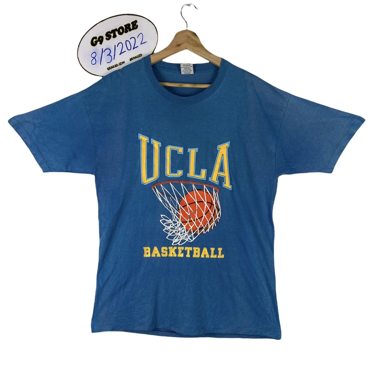 image of American College x Signal Sport Offer Vintage Ucla Basketball Tee T Shirt, Men's (Size Large)