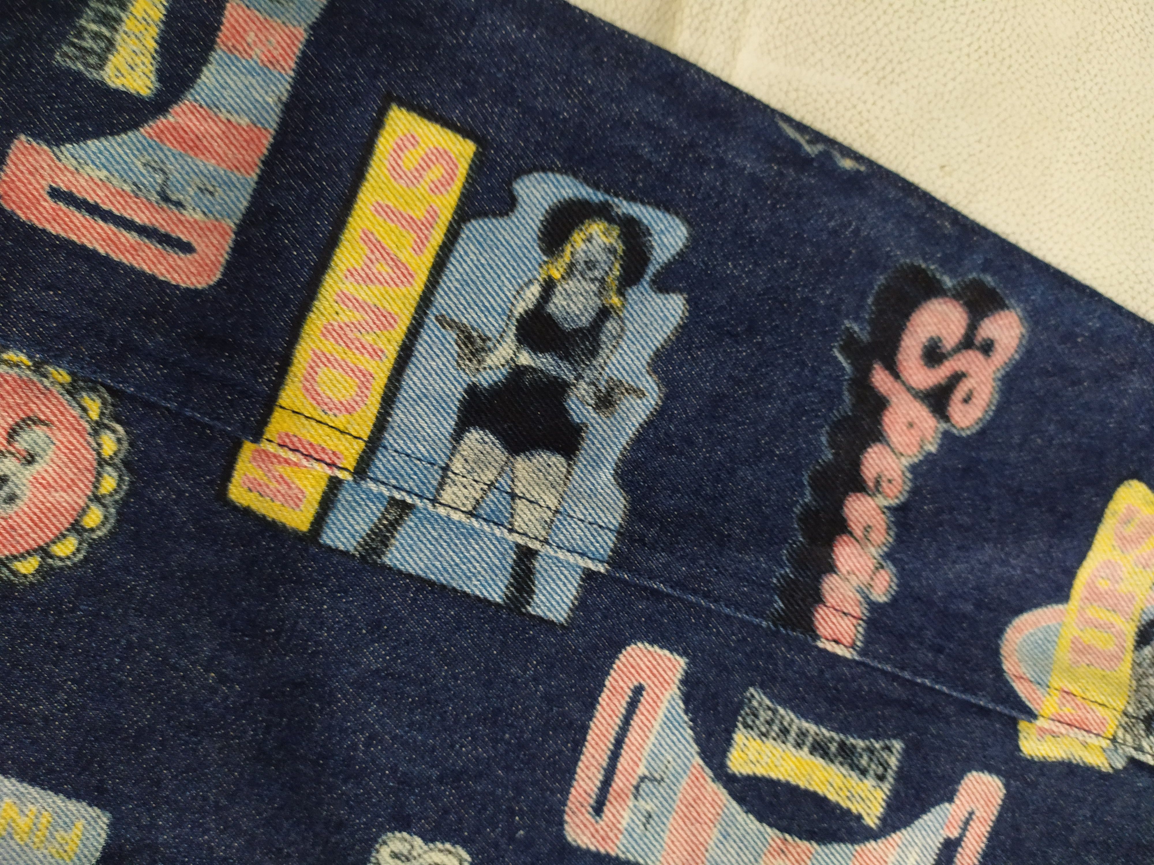 Japanese Brand 🔥Estacot Fullprint Art Bootcut Denim Jeans Pants Size 26" / US 2 / IT 38 - 4 Thumbnail