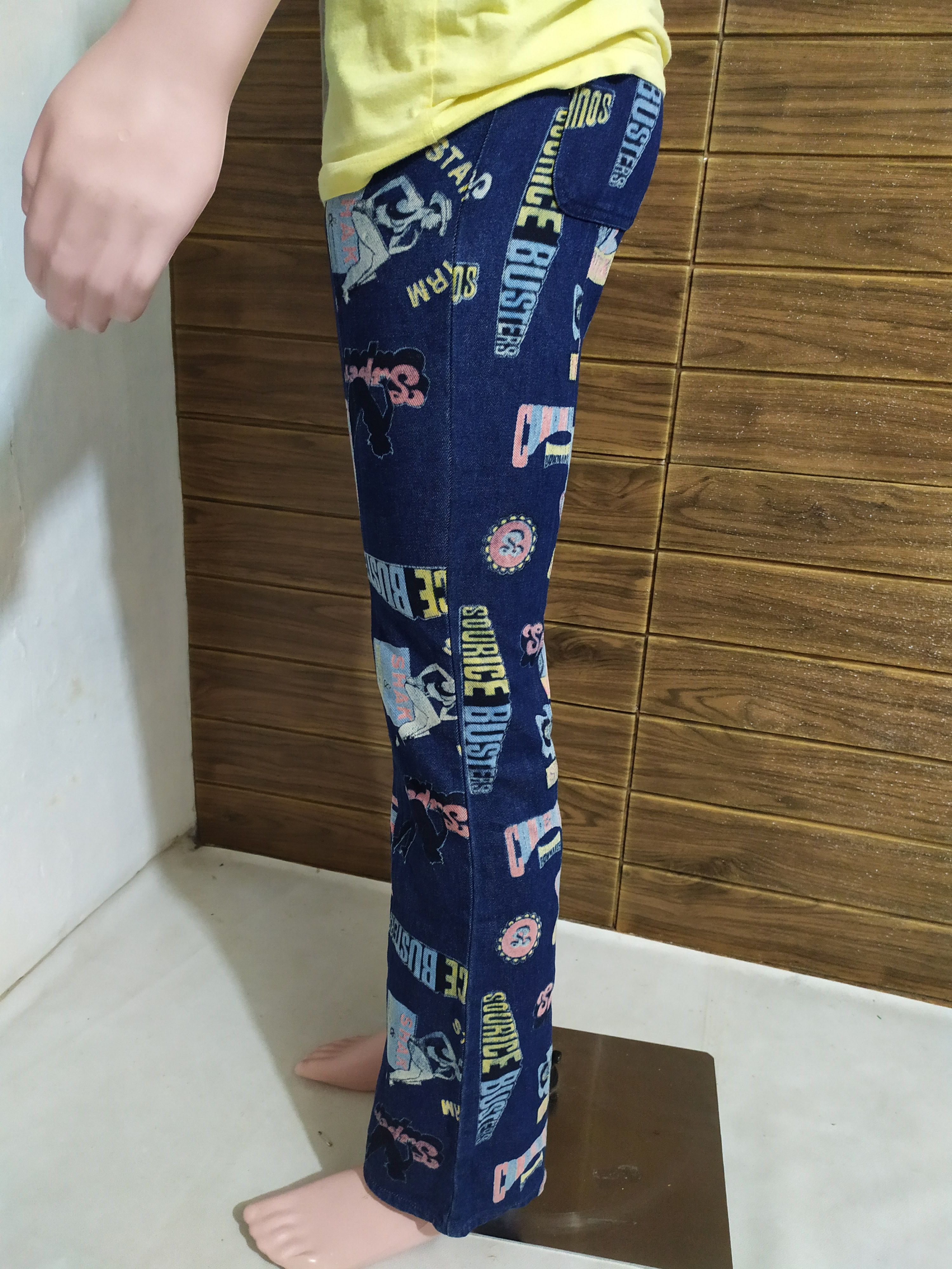 Japanese Brand 🔥Estacot Fullprint Art Bootcut Denim Jeans Pants Size 26" / US 2 / IT 38 - 13 Thumbnail
