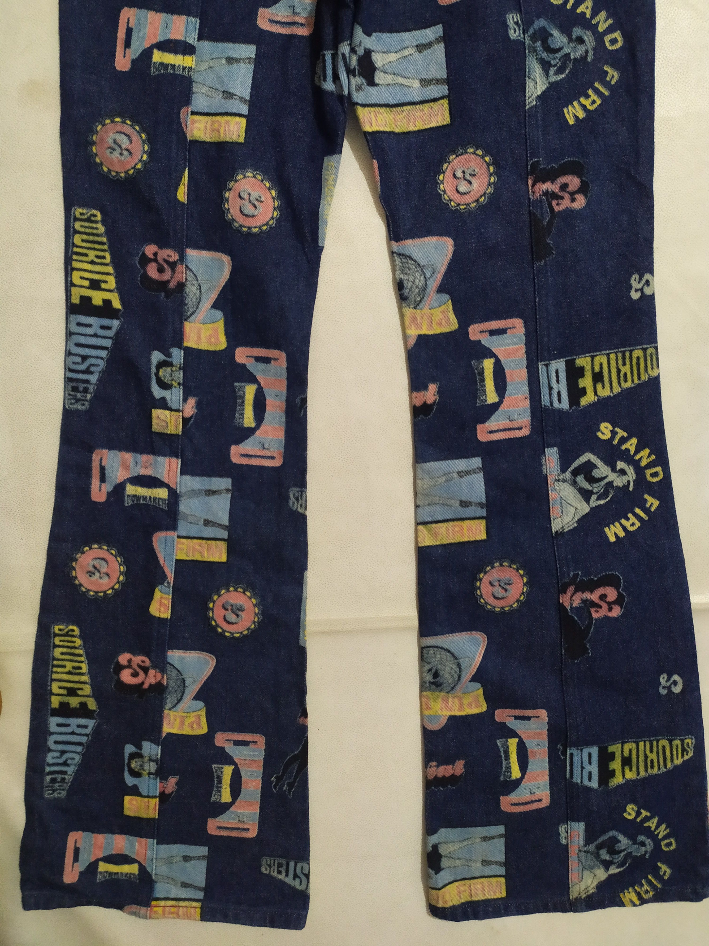 Japanese Brand 🔥Estacot Fullprint Art Bootcut Denim Jeans Pants Size 26" / US 2 / IT 38 - 8 Thumbnail