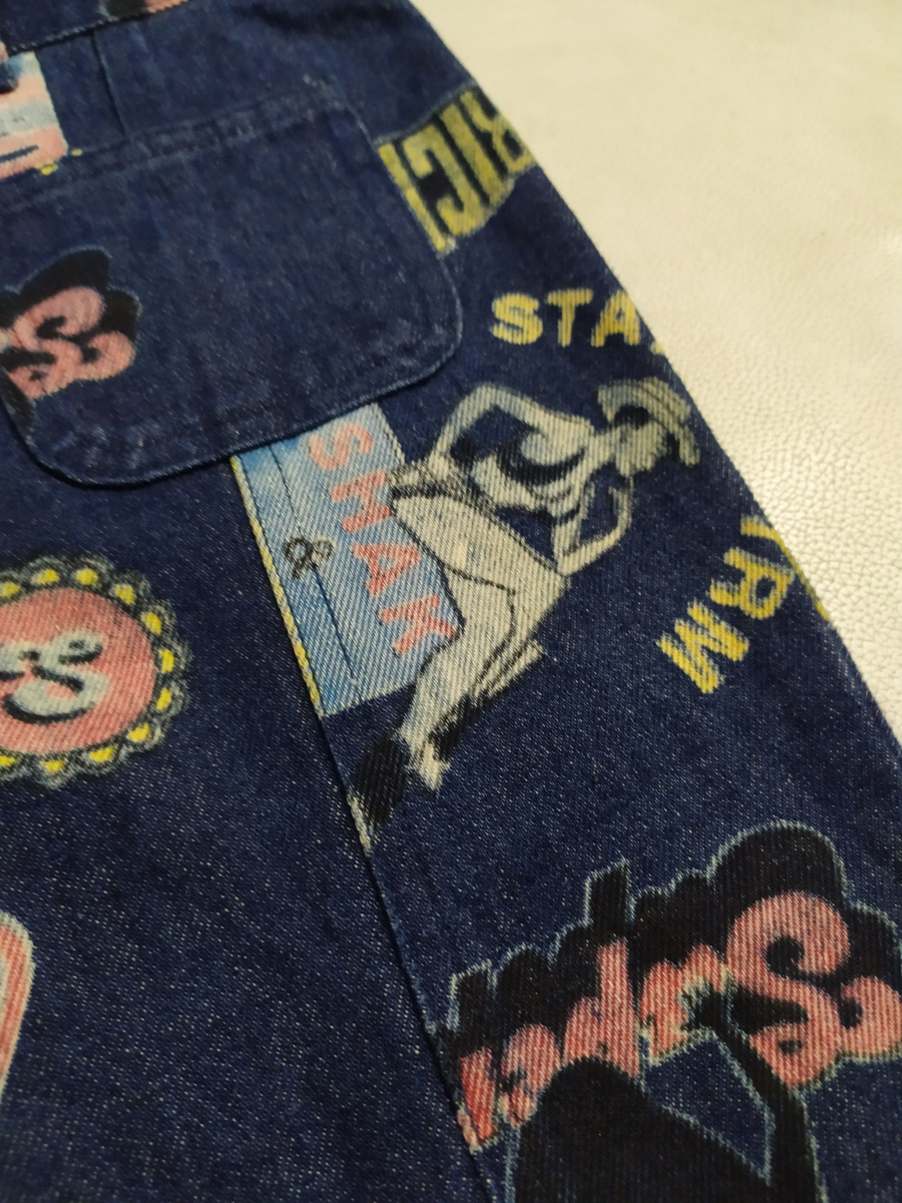 Japanese Brand 🔥Estacot Fullprint Art Bootcut Denim Jeans Pants Size 26" / US 2 / IT 38 - 5 Thumbnail