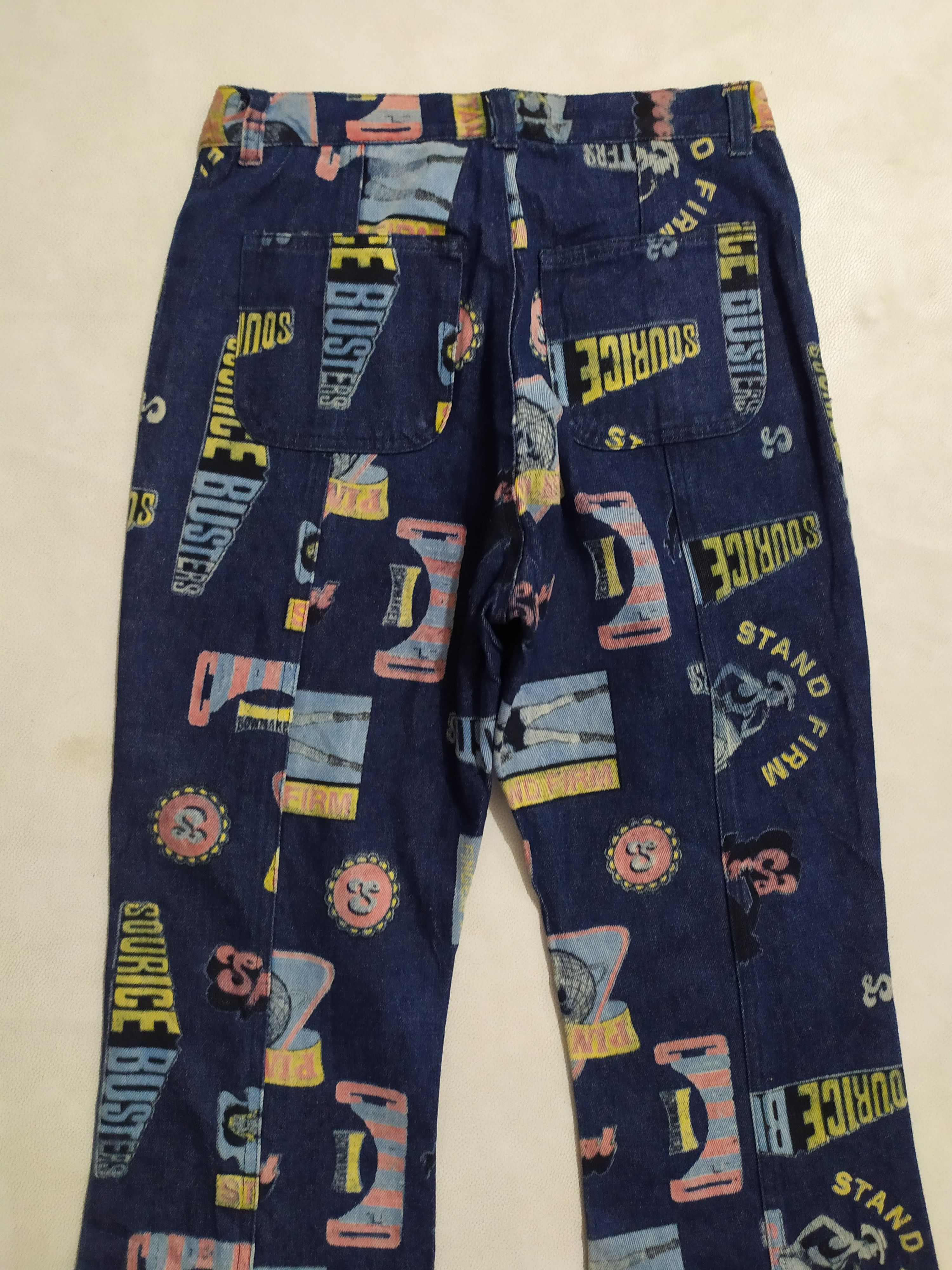 Japanese Brand 🔥Estacot Fullprint Art Bootcut Denim Jeans Pants Size 26" / US 2 / IT 38 - 7 Thumbnail