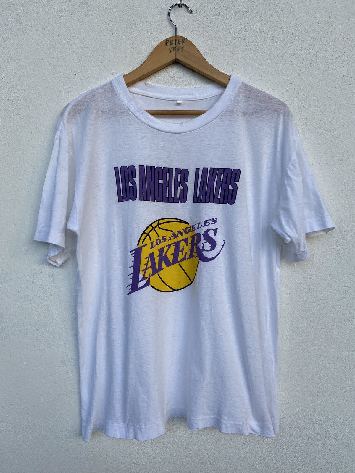 NBA × Nike × Vintage 🔥RARE🔥VINTAGE L.A LAKERS TEE Size US L / EU 52-54 / 3 - 1 Thumbnail