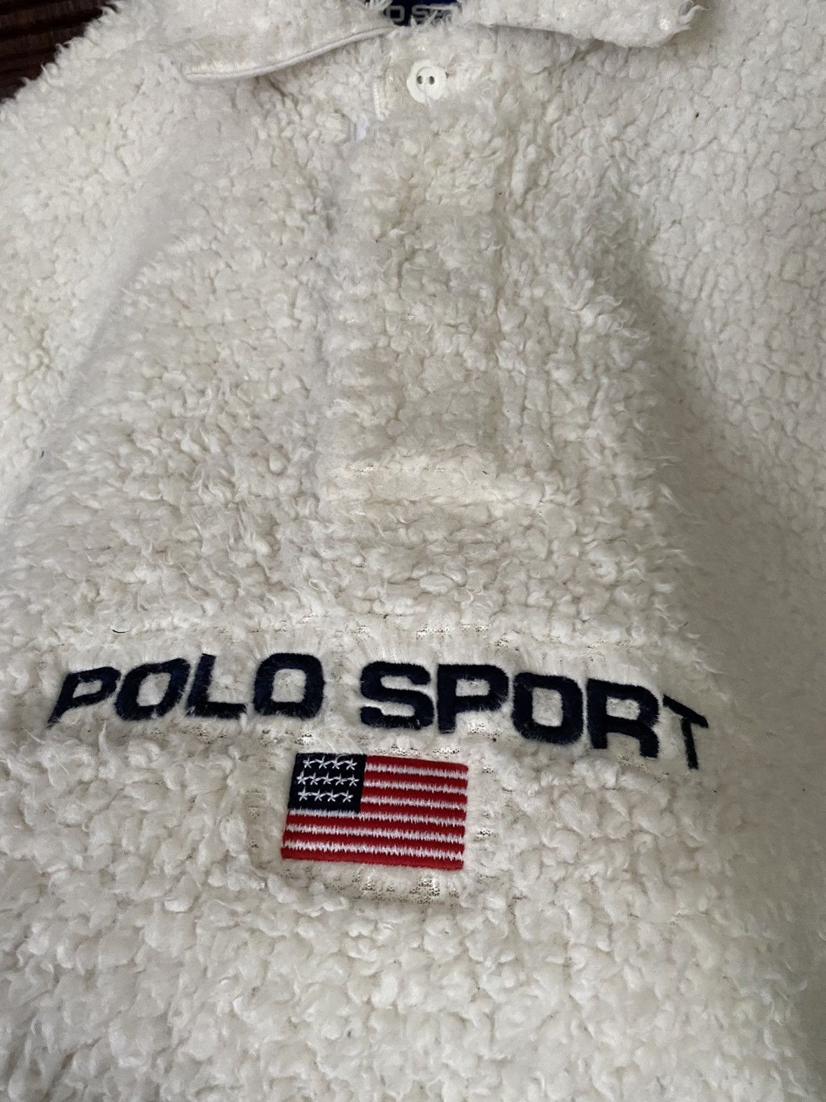 Ralph Lauren Vintage Polo Sport Ralph Lauren USA Fleece Sweatshirt Y2K Size US S / EU 44-46 / 1 - 3 Thumbnail