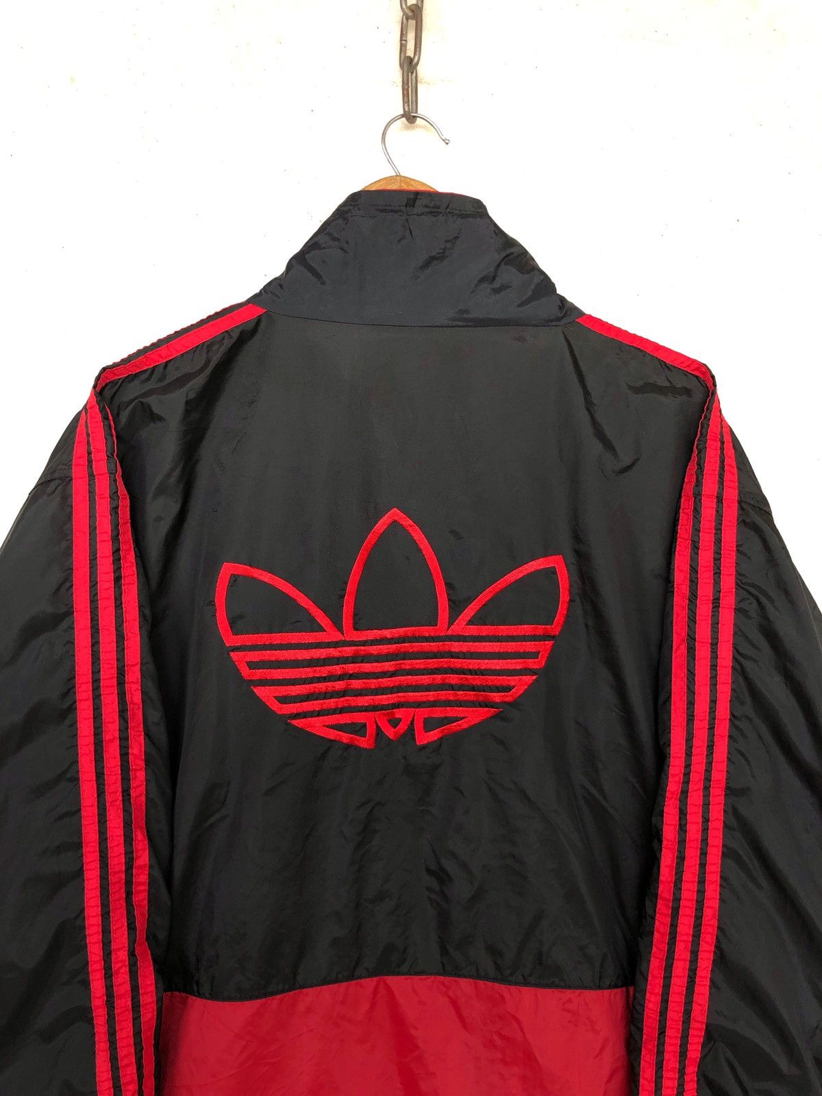 Adidas DOPE🔥OG Adidas Big Logo Nylon Drawstring Parkas Size US L / EU 52-54 / 3 - 7 Thumbnail