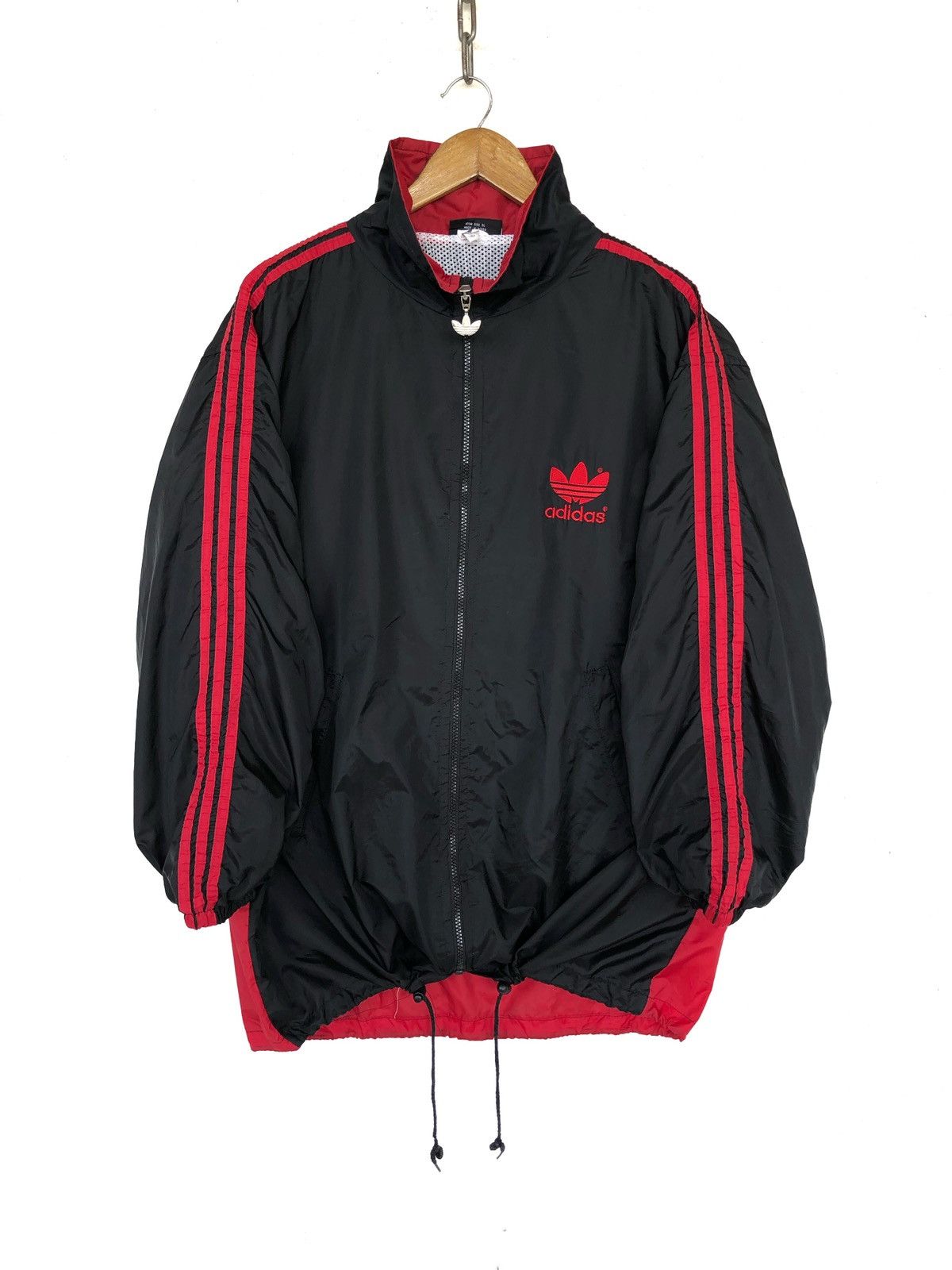 Adidas DOPE🔥OG Adidas Big Logo Nylon Drawstring Parkas Size US L / EU 52-54 / 3 - 2 Thumbnail