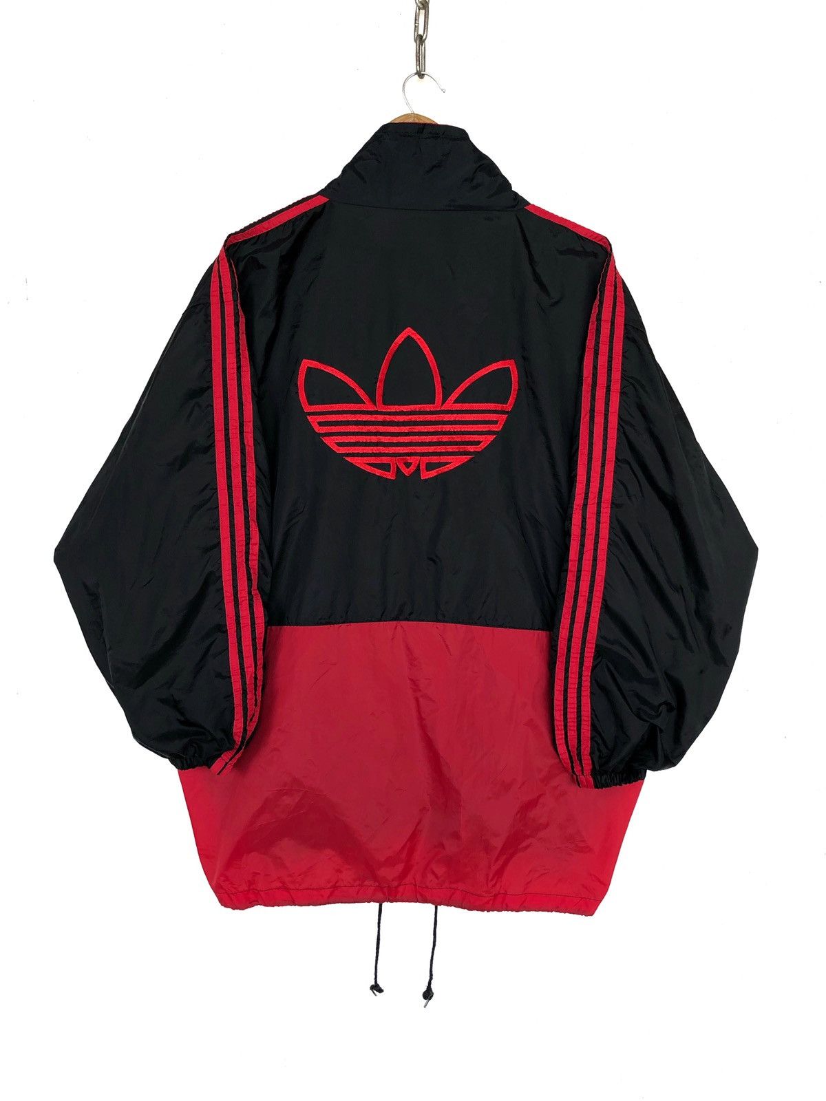 Adidas DOPE🔥OG Adidas Big Logo Nylon Drawstring Parkas Size US L / EU 52-54 / 3 - 1 Thumbnail