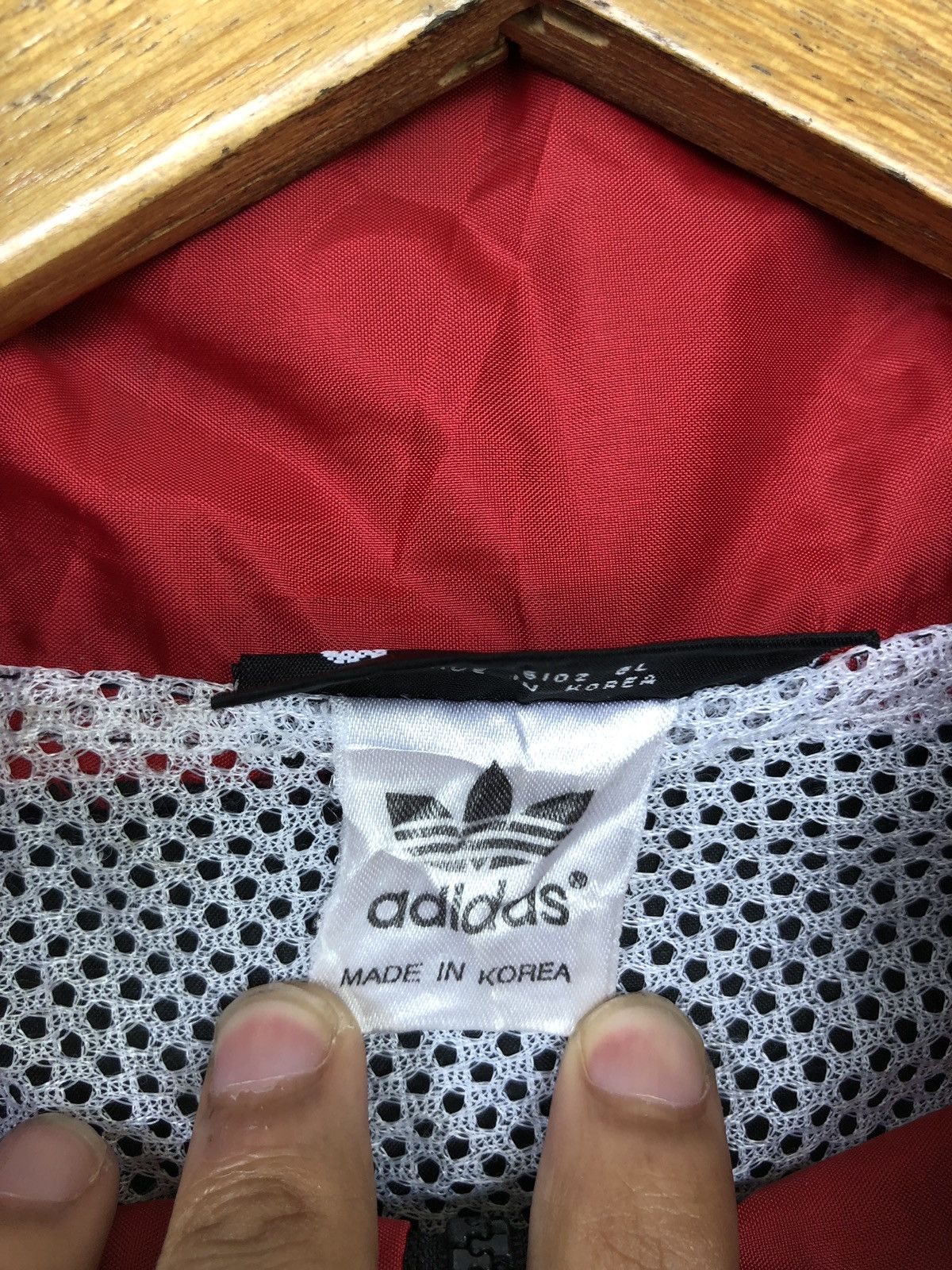 Adidas DOPE🔥OG Adidas Big Logo Nylon Drawstring Parkas Size US L / EU 52-54 / 3 - 9 Thumbnail