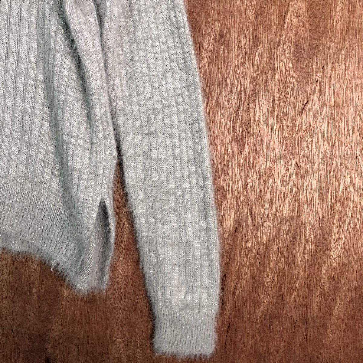 Homespun Knitwear × Japanese Brand OZOC Grey Mohair Knitwear Size US M / EU 48-50 / 2 - 5 Thumbnail