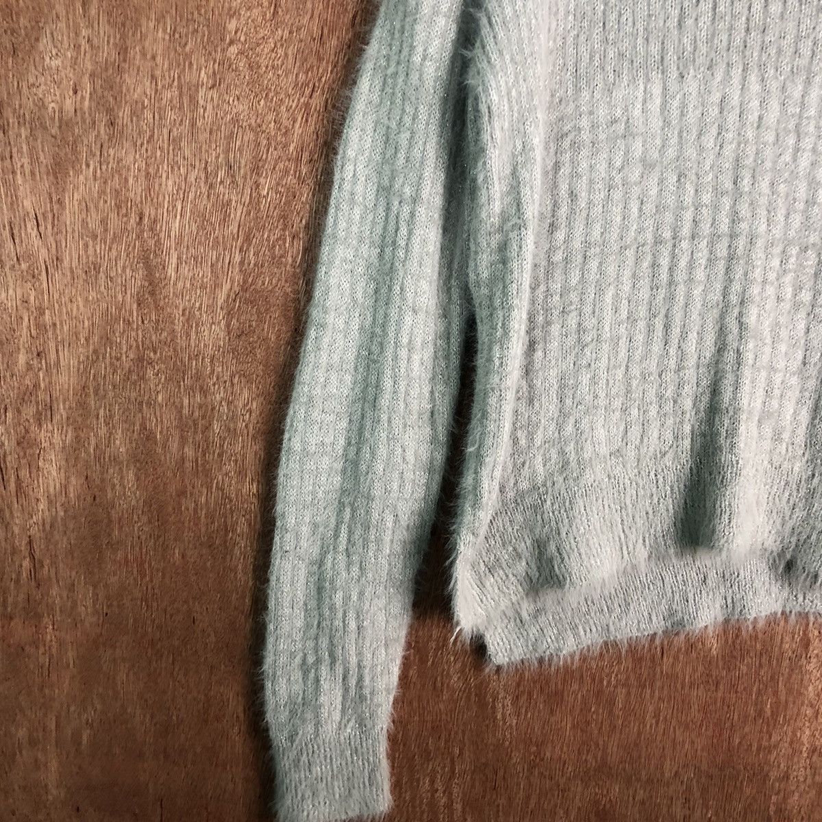 Homespun Knitwear × Japanese Brand OZOC Grey Mohair Knitwear Size US M / EU 48-50 / 2 - 7 Thumbnail