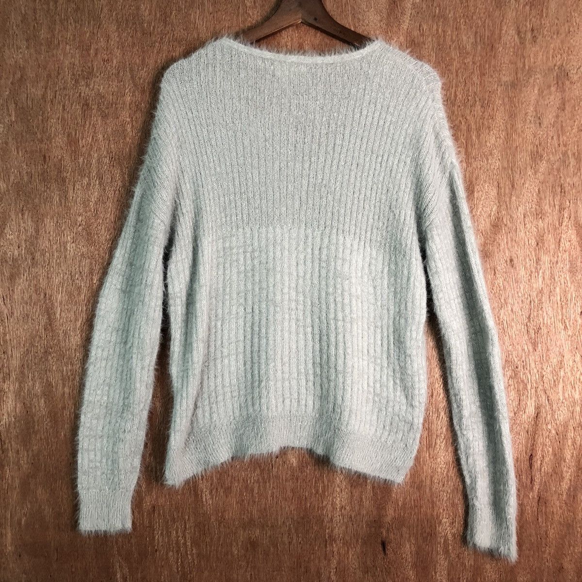 Homespun Knitwear × Japanese Brand OZOC Grey Mohair Knitwear Size US M / EU 48-50 / 2 - 9 Thumbnail