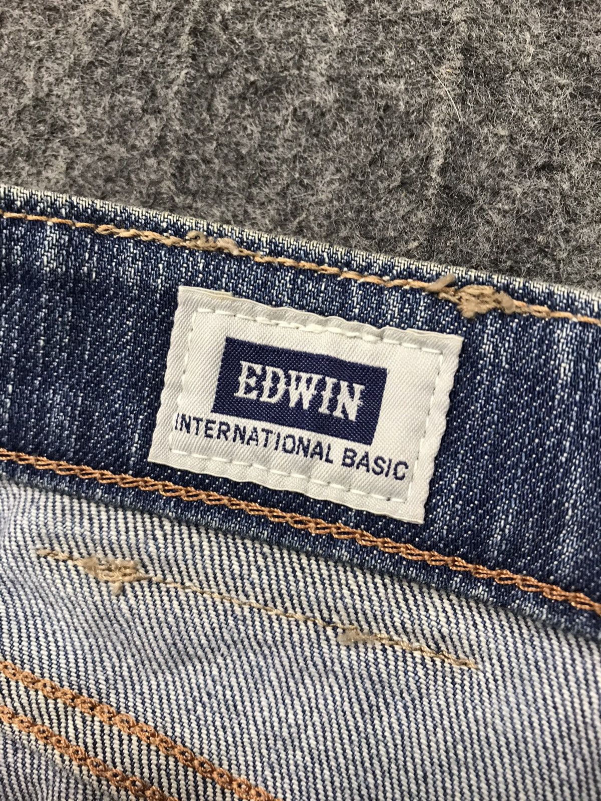 Edwin × Vintage Edwin Soft-Flex Lot 493 Jeans Indigo Straight Cut Size US 31 - 5 Thumbnail