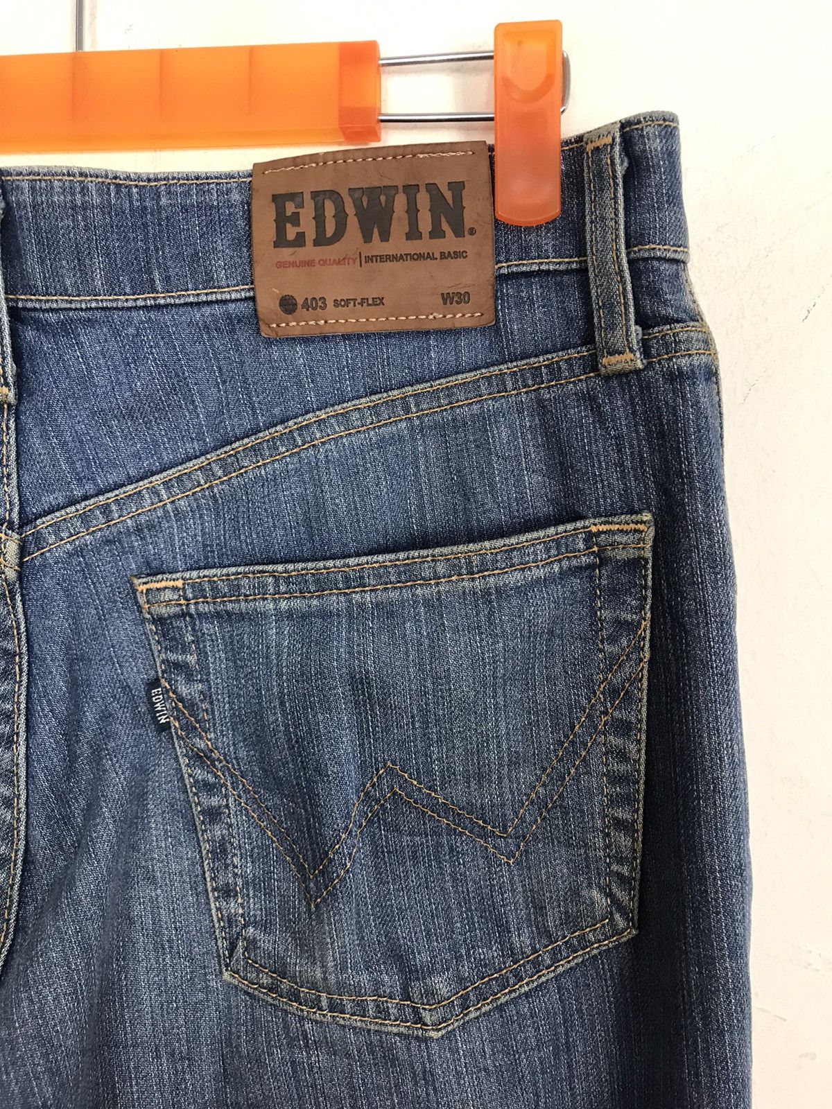 Edwin × Vintage Edwin Soft-Flex Lot 493 Jeans Indigo Straight Cut Size US 31 - 3 Thumbnail