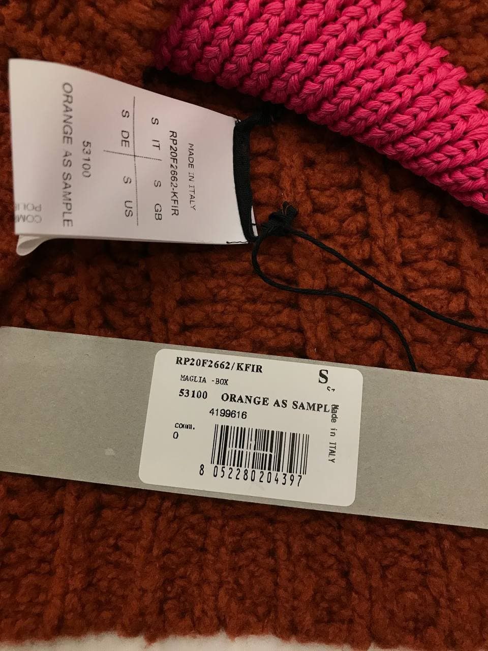 Rick Owens Rick Owens Orange AS Sample Sweater PERFORMA FW20 (0237) Size US S / EU 44-46 / 1 - 16 Thumbnail