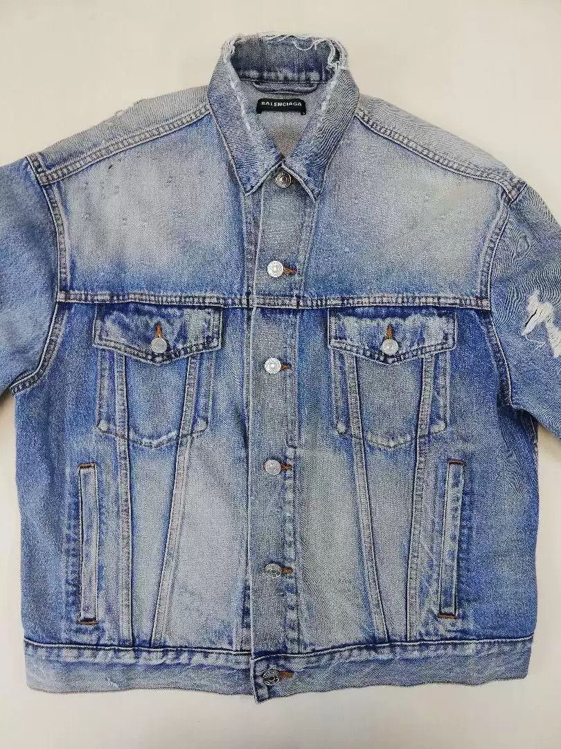 Balenciaga Balenciaga 21aw Denim JKT DMGD Size US S / EU 44-46 / 1 - 2 Thumbnail