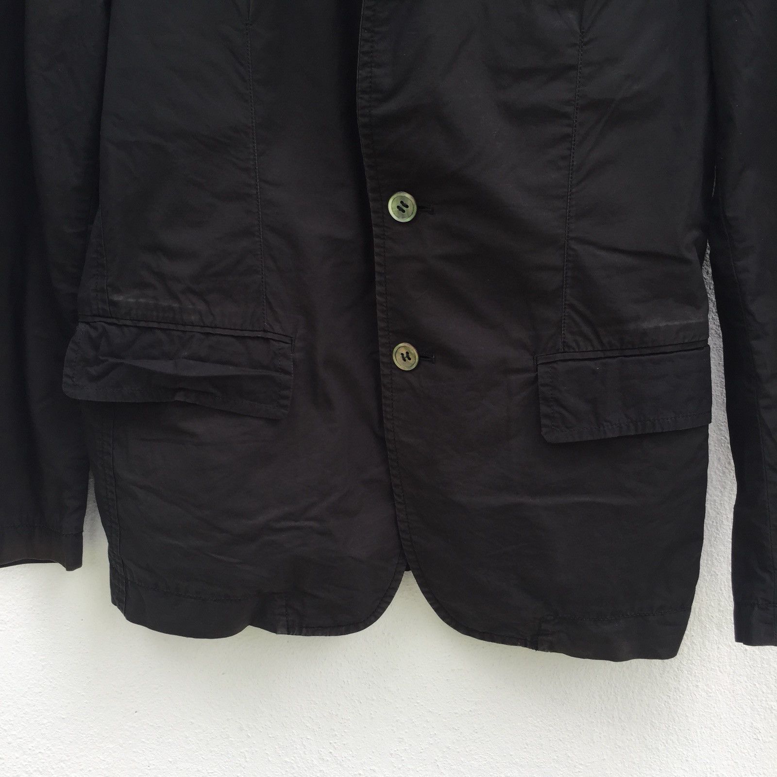 Comme des Garcons CDGH AD2008 Black Minimalist Button Light Jacket Size US M / EU 48-50 / 2 - 6 Thumbnail