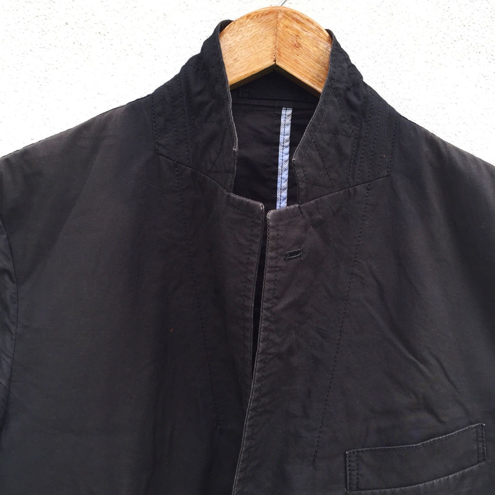 Comme des Garcons CDGH AD2008 Black Minimalist Button Light Jacket Size US M / EU 48-50 / 2 - 4 Thumbnail