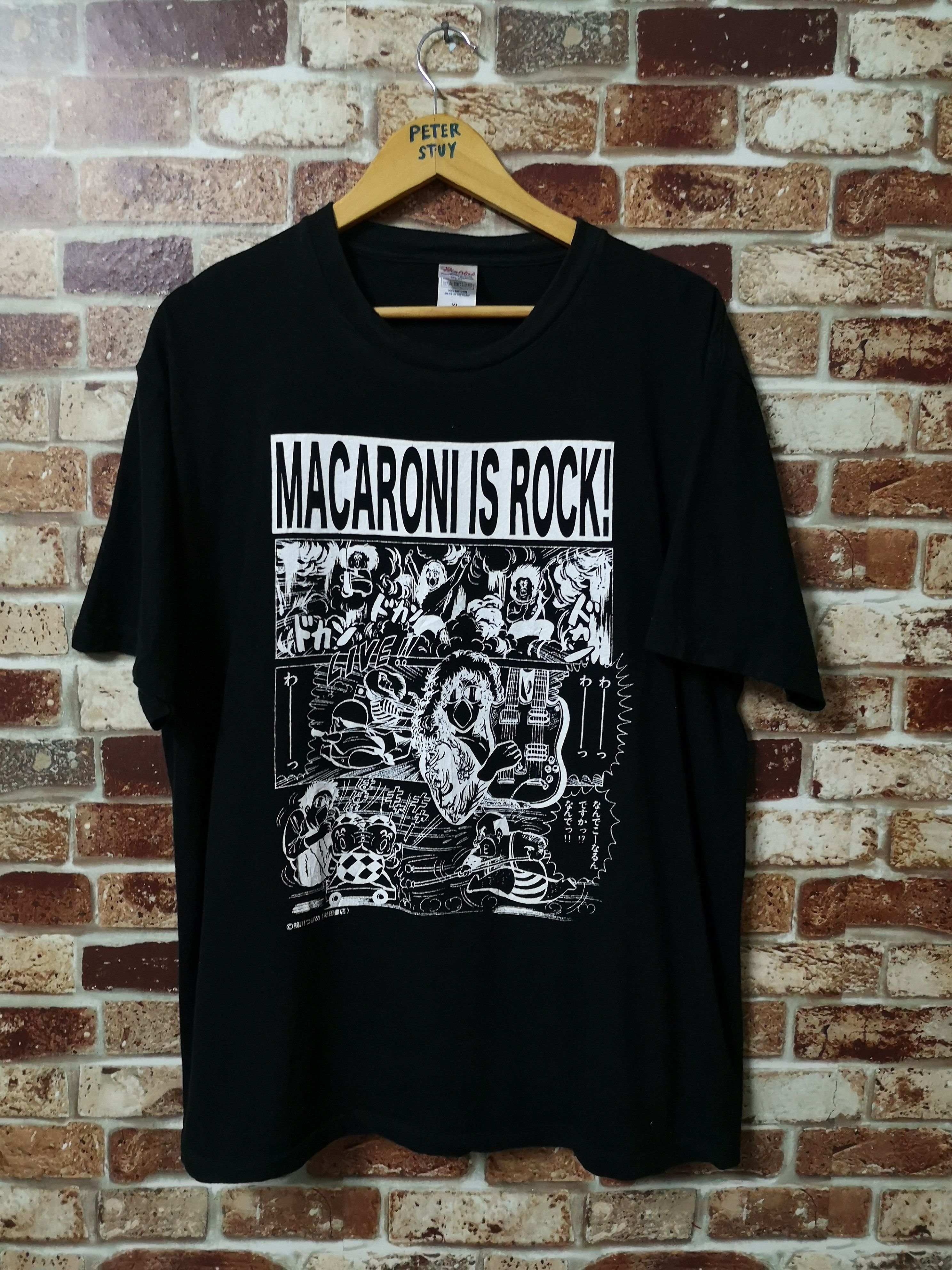 Anime × Cartoon Network × Japanese Brand "Macaroni Is Rock" Nice Printed Tee Size US XL / EU 56 / 4 - 1 Thumbnail
