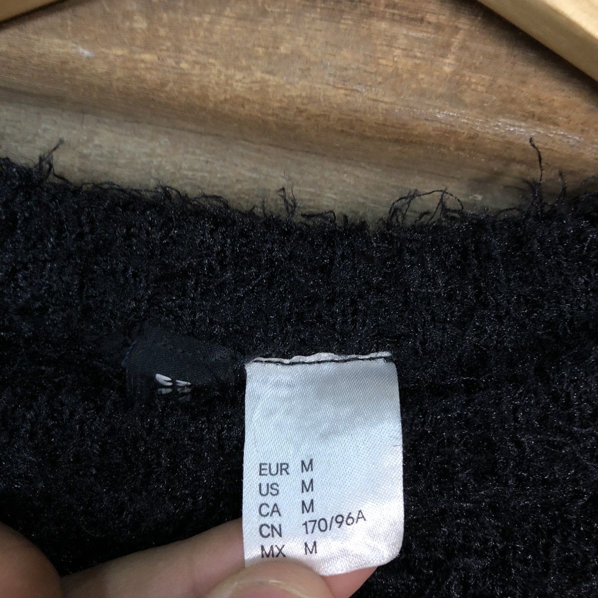 Homespun Knitwear Black Mohair Soft Fur Shag Shaggy Knitwear #0531 Size M / US 6-8 / IT 42-44 - 10 Thumbnail