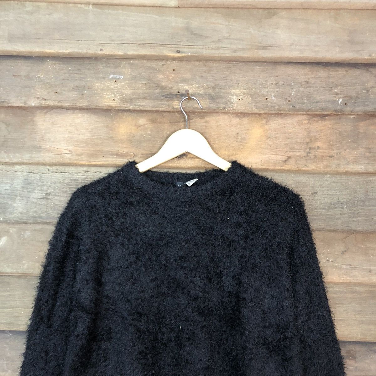 Homespun Knitwear Black Mohair Soft Fur Shag Shaggy Knitwear #0531 Size M / US 6-8 / IT 42-44 - 9 Thumbnail