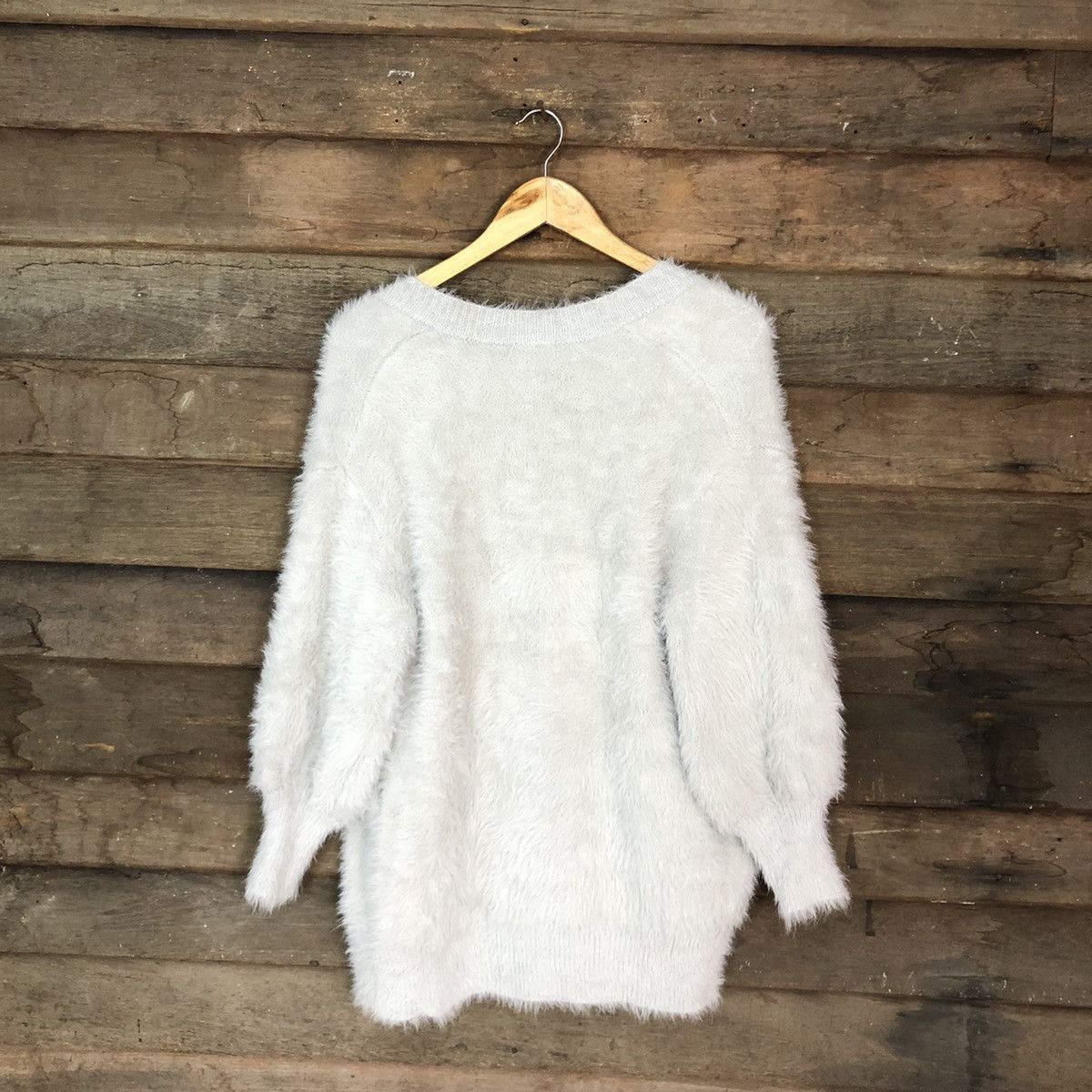 Homespun Knitwear × Japanese Brand Japan Gu Mohair Light Grey Cardigan Knitwear #0492 Size US M / EU 48-50 / 2 - 11 Thumbnail