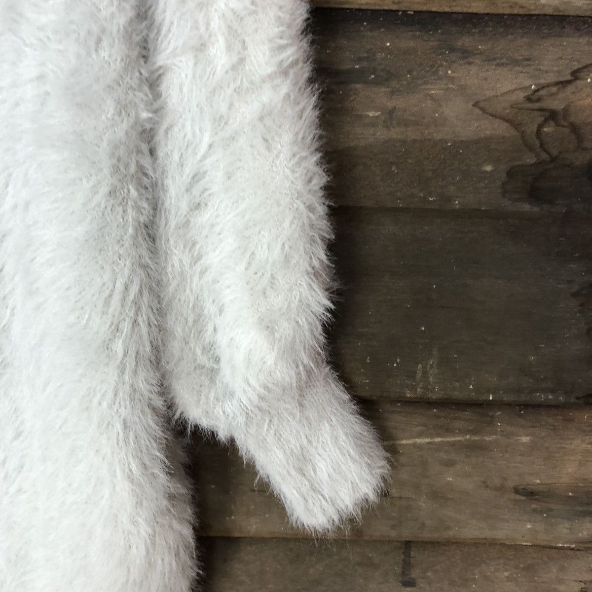Homespun Knitwear × Japanese Brand Japan Gu Mohair Light Grey Cardigan Knitwear #0492 Size US M / EU 48-50 / 2 - 4 Thumbnail