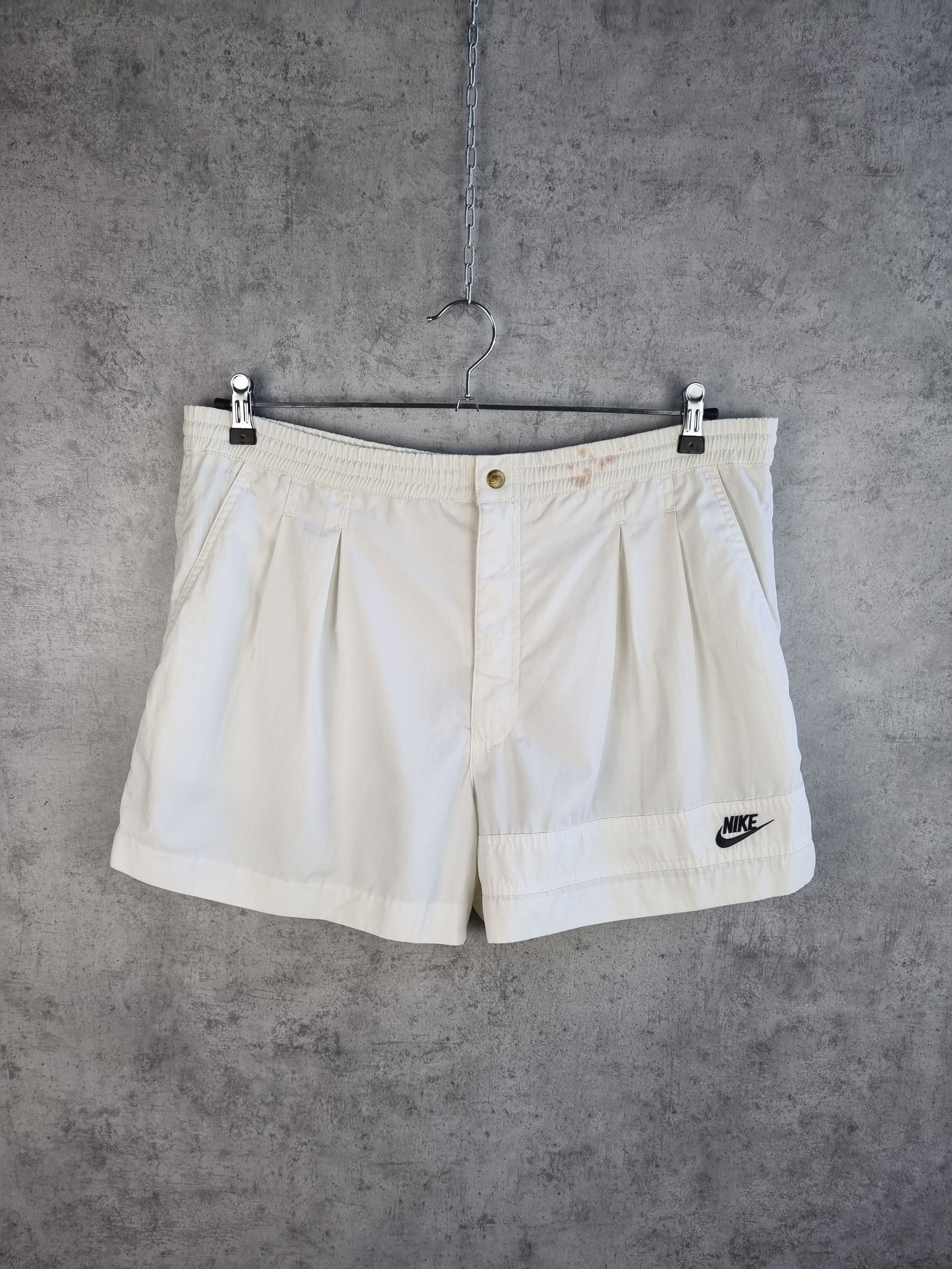image of 90's Andre Agassi Nike Gray Tag Tennis Shorts in White, Men's (Size 34)