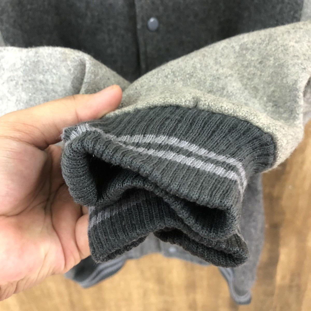 Japanese Brand Lacrosse casual wear Grey Wool Varsity Jacket #1859 Size US M / EU 48-50 / 2 - 6 Thumbnail
