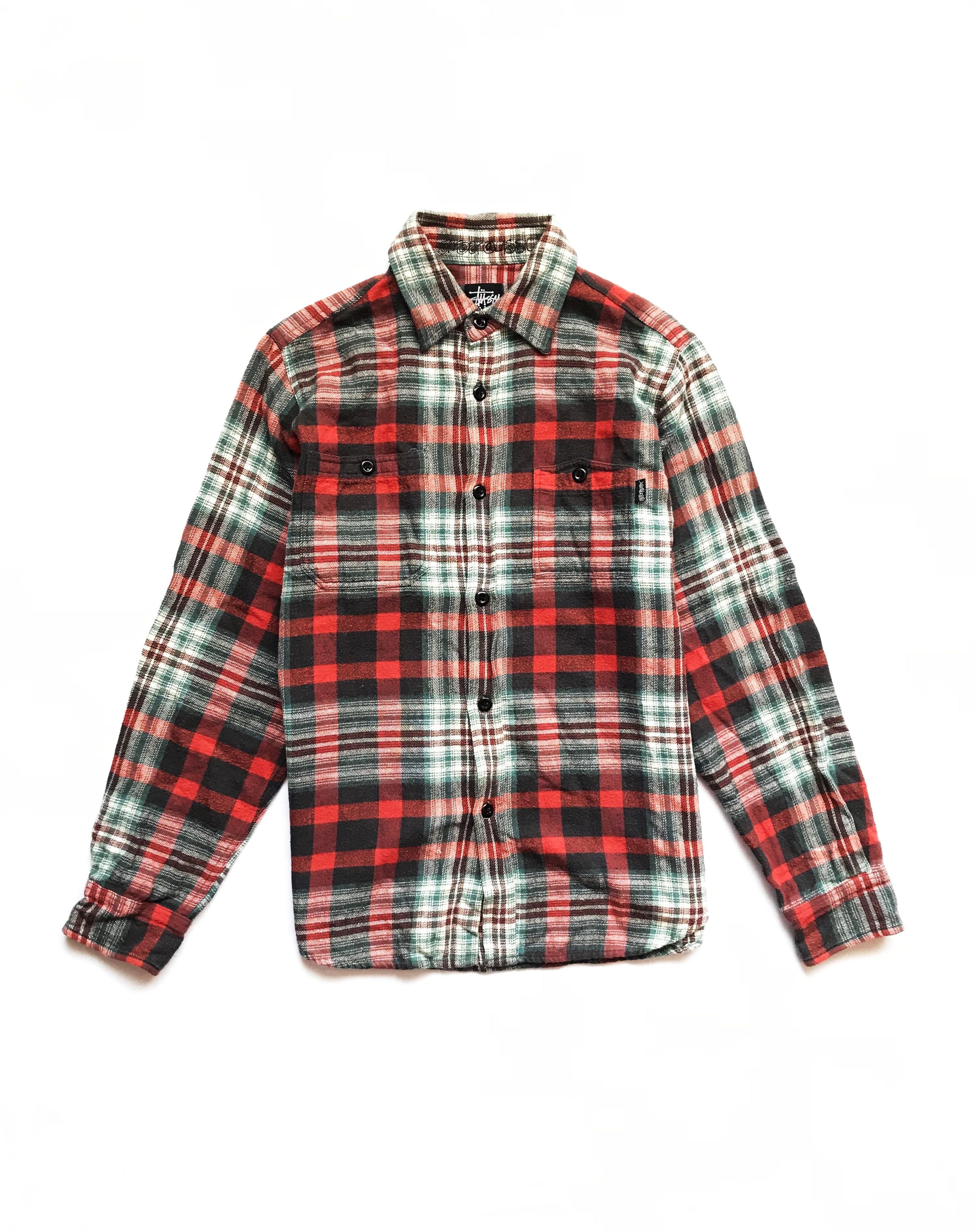 Vintage Vintage Stussy flannel check shirt with pockets | Grailed