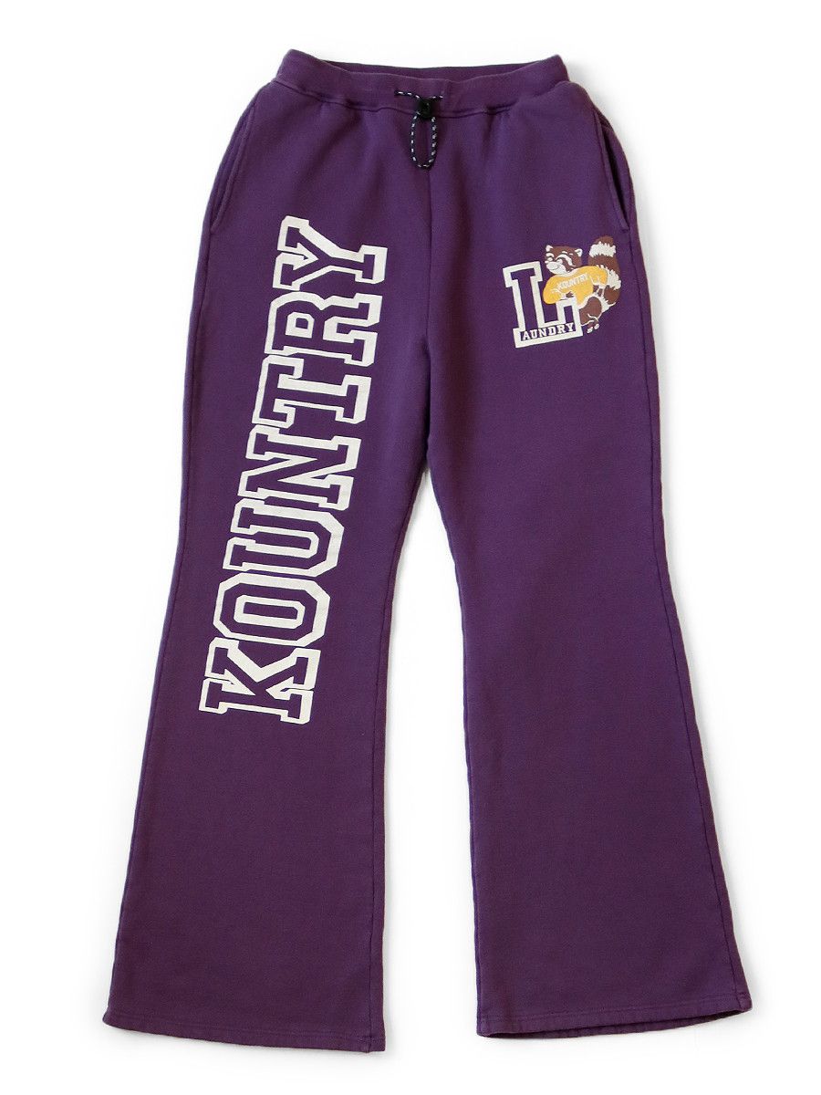 image of Kapital 30 Back Hair Brushed Back Flared Kountry Sweatpants in Purple, Men's