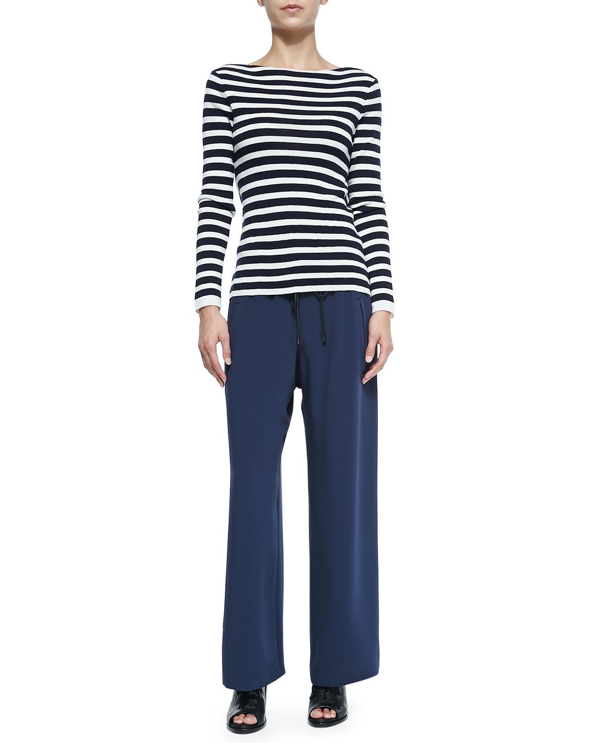 Rag & Bone RAG & BONE blue crepe wide leg pants trousers Small / 4 q Size 27" / US 4 / IT 40 - 2 Thumbnail