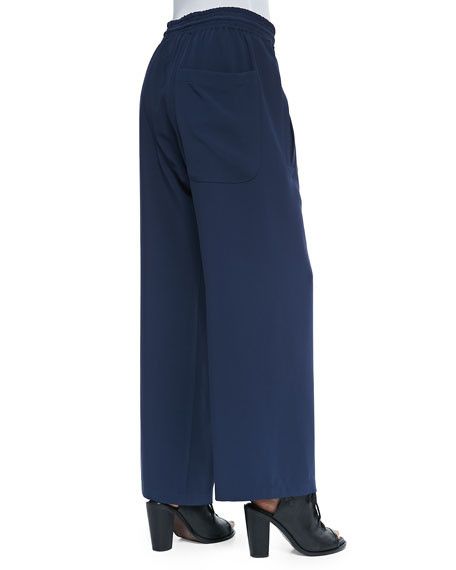 Rag & Bone RAG & BONE blue crepe wide leg pants trousers Small / 4 q Size 27" / US 4 / IT 40 - 3 Thumbnail