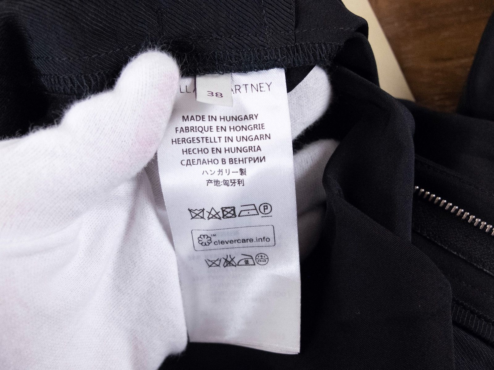 Stella McCartney STELLA MCCARTNEY Eden black croped flare wool pants 38 Size 26" / US 2 / IT 38 - 7 Thumbnail
