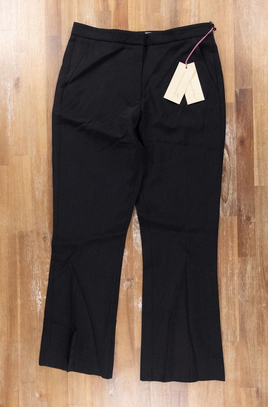 Stella McCartney STELLA MCCARTNEY Eden black croped flare wool pants 38 Size 26" / US 2 / IT 38 - 2 Thumbnail