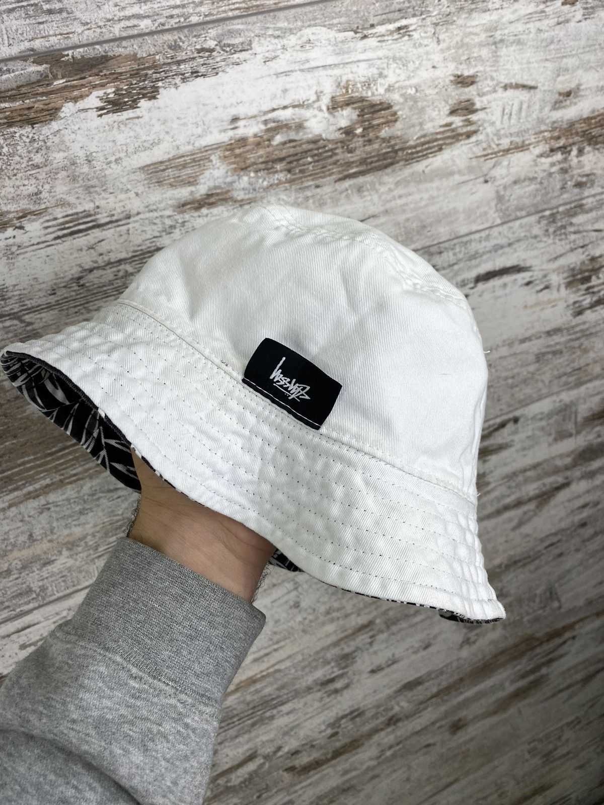 Stussy Mens Vintage Stussy Double-sided panama hat crazy Hawaiian Size ONE SIZE - 8 Thumbnail